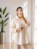 شومیز زنانه طرح کیمونو قد۷۵