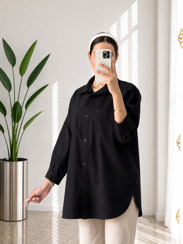 شومیز زنانه طرح کیمونو قد۷۵