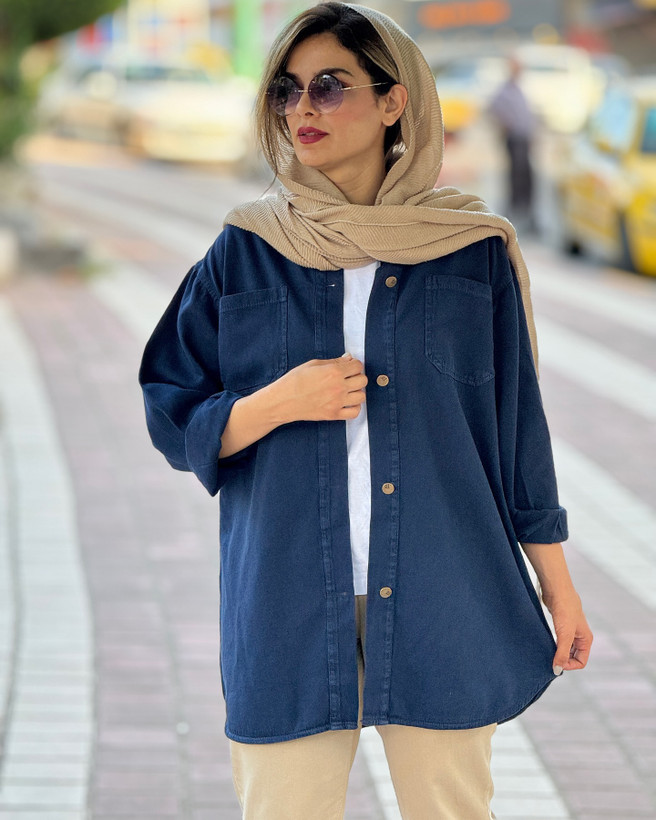 مانتو کتان کجراه بهاره قد۸۵
