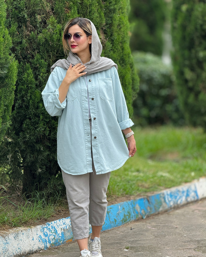 مانتو کتان کجراه بهاره قد۸۵
